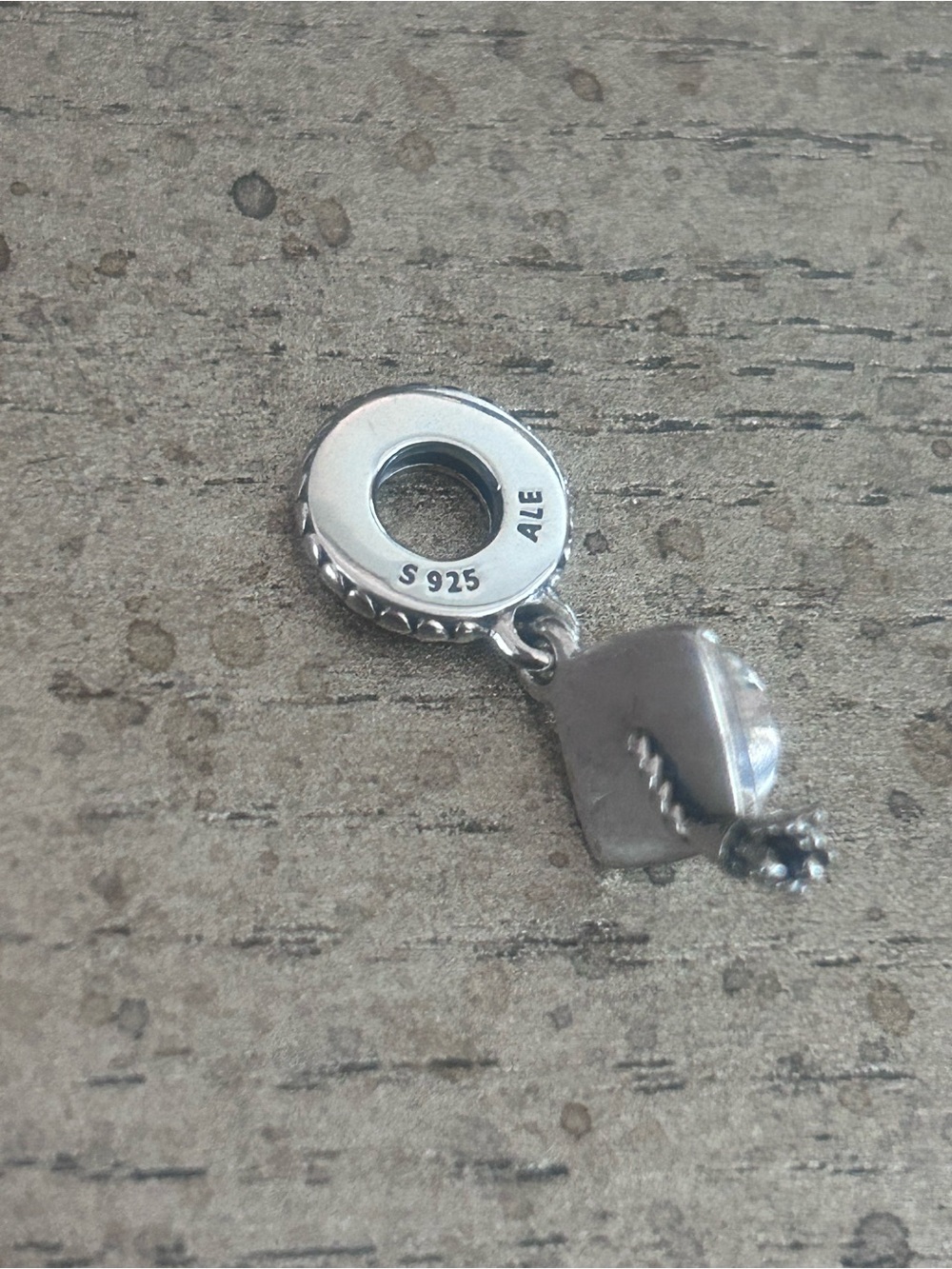 Retired Pandora Silver Graduation Cap Dangle Charm - Picture 4 of 5